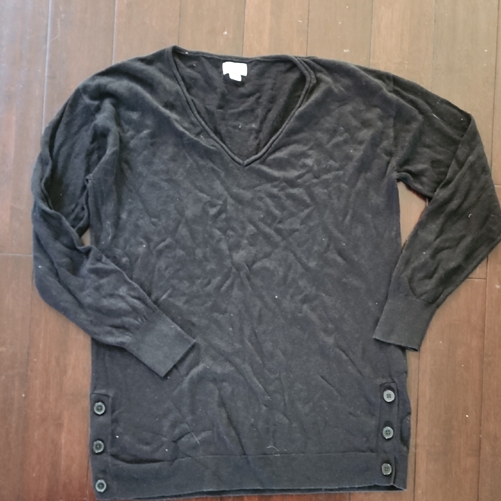 J. Crew Classic Black Knit Sweater